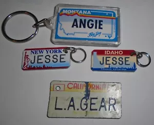 Portachiavi State Vanity Plates lotto di 4-assortimento portachiavi-novità-torri gemelle - Foto 1 di 5