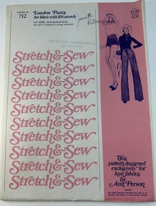 Stretch & Sew Sewing Pattern Ann Person London Pants w 10% Stretch Pattern #712 - Picture 1 of 3