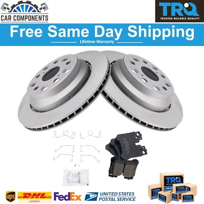 TRQ Novo Kit de Pastilhas de Freio Traseiro de Cerâmica e Rotores Compatível com Lexus LS460 2007-2017 - Imagem 1 de 4