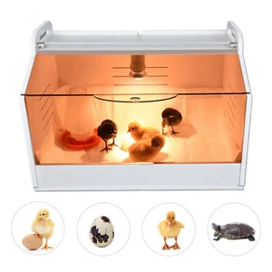 Caja de cría de pollitos 15W lámpara de calor cría en casa incubadora de aves de corral beige - Imagen 1 de 4
