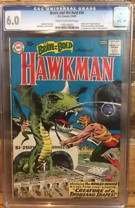 Brave and The Bold #34 1964 1st Appearance Silver Age Hawkman Hawkgirl CGC 6.0 - Picture 1 of 1