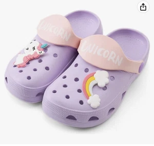 toddler Girls unicorn Clogs Water Shoes shower Sandals Summer Beach Slipper - Picture 1 of 9