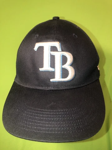 Tampa Bay Rays MLB navy blue cotton(?) ball cap, hook/loop adjust Cover