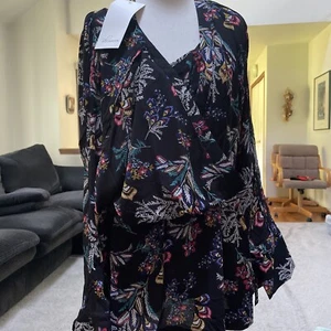 Bluheaven Scoop Neck Long Sleeve Polyester Elastic Top Size Large New With Tag - Picture 1 of 13
