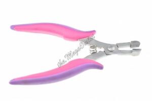 Hair Extensions Purple Plier For Crushing Fusion Glue Bond Straight Serrations