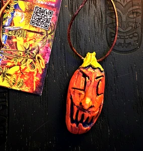 CBjork Limited Edition UV Jack Lantern Pendant Pumpkin Necklace Ornament - Picture 1 of 3