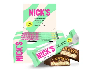 NICKS Protein Riegel ohne Zuckerzusatz, Choco Crush, 15g Eiweiß 30%, 12x50g - Bild 1 von 6
