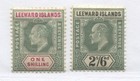 Leeward Islands KEVII 1902 1/ and 2/6d mint o.g. hinged