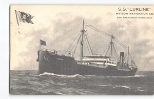 Special 1912 Adv. SS LURLINE Matson NAV Steamship CA to Hawaii Ship Postcard -L1 - Picture 1 of 4