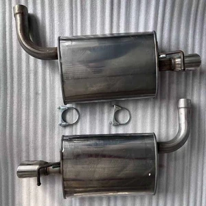 Stainless Steel Pair of Exhaust Mufflers For 2011-2016 Ford Explorer 3.5L - Picture 1 of 7
