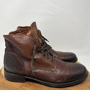 Robert Graham Leder geprägt Stiefeletten braun Schnürung elegant Italien Herren 11 - Bild 1 von 22