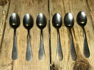 Utica Cut Co Stainless Steel Royal US 6 Teaspoons 6” VTG Round End - Picture 1 of 6