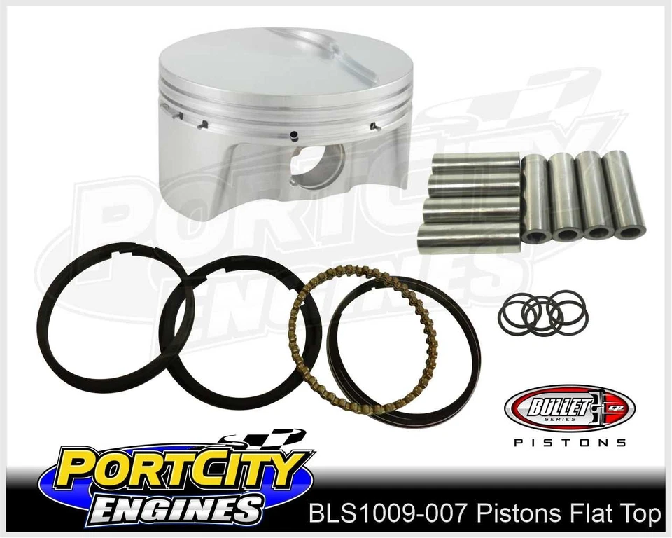 CP Bullet Forged Pistons & Rings Chev 383 Stroker LS1 3.905” Flat Top -2.7cc - Image 1 of 1