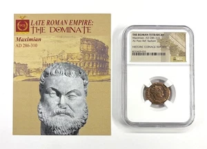 AD 286-310 AE Post-Ref. Radiate - Maximian, Ancient Roman Coin - NGC - Picture 1 of 2