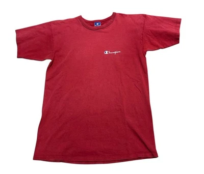 Vintage 90s Champion Res Script Logo T-Shirt Mens S/M Made in USA Single Stitch - Image 1 of 4