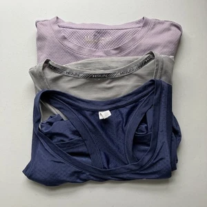Lot Of 3 Under Armour Athletic Shirts Women’s Size Medium Purple Gray Blue - Picture 1 of 11