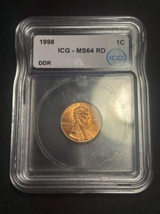 1998 MS64 Lincoln Cent Close AM DDR ICG - Bild 1 von 2