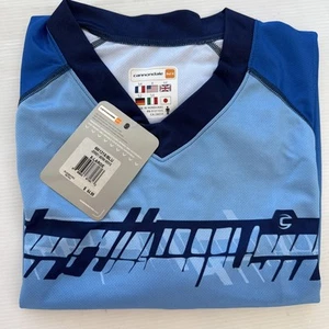 Cannondale Cycle Jersey XL Blue V-neck Pullover Rear Pockets NEW $54.99 Tag - Picture 1 of 10