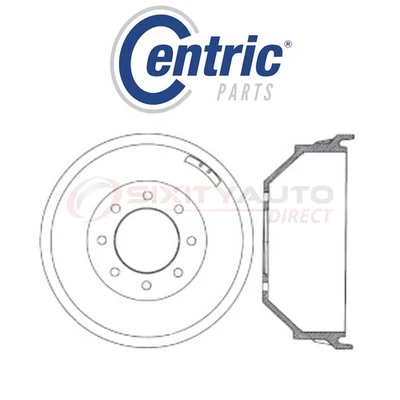 Centric C-TEK Brake Drum for 1981-1989 GMC P2500 4.8L 5.7L 6.2L L6 V8 - Kit gc Foto 1 de 4