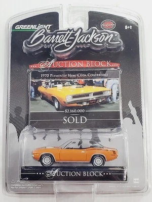 Bloque de subasta Greenlight Series Barrett Jackson 1970 Plymouth HEMI Cuda #1954 Foto 1 de 4