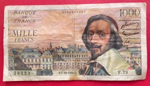 France. Beau billet de 1000 Francs Richelieu P.7-10-1954.P. Etat TB/TB+ - Foto 1 di 2