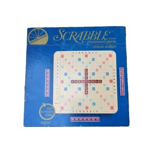Vintage Scrabble Deluxe Edition Crossword Game with Turntable Base Complete 1977 - Picture 1 of 7