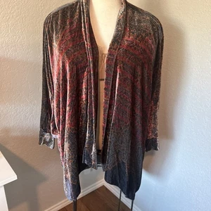 Johnny Was Rayon And Silk Rich Colored Print Kimono S Very Roomy - Picture 1 of 8