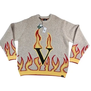 Men's VOLCOM & Fergadelic Collab XXL Flame Sweater NWT L660 - Picture 1 of 9