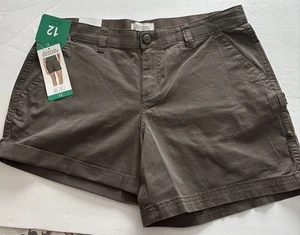 Boston Traders wandelbare Damenshorts mit Rollmanschette braun Größe 12 neu mit Etikett - Bild 1 von 5