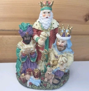 Three Wise Men Magi Spain Christmas Figurine Int Santa Claus Collection Vintage - Picture 1 of 13