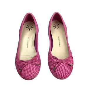 Isaac Mizrahi Pink Ballet Flats Shoes Women's 7 M Preppy Minimalist Feminine - Picture 1 of 12