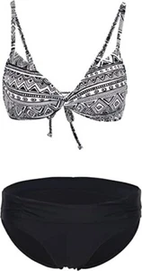 BAWDY Women's Push Up Padded 2 Pc Bikini Set Size M Full Coverage Bottom - Picture 1 of 2