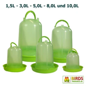 Vogeltränke Wasserspender Wassernapf Tränke für Vögel - grün - 1,5L bis 10L - Bild 1 von 2