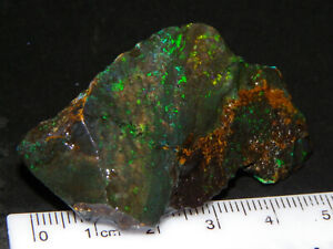 Nice Andamooka Matrix Opal Rough Specimen 92cts South Australia Green/Gold dark