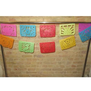 Papiergirlande Party Geburtstag Garten bunt Blumen Girlande Mexico - Picture 1 of 6