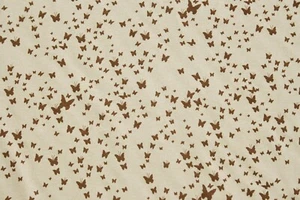 Jersey Stoff Schmetterlinge beige 6,98€/m - Bild 1 von 2