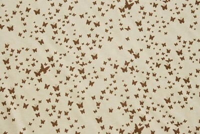 Jersey Stoff Schmetterlinge beige 6,98€/m - Bild 1 von 2