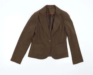 Evie Womens Brown Polyester Blend Suit Jacket Size 12 - Picture 1 of 12