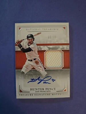 Hunter Pence 2017 Panini National Treasures Autograph Patch /49 SF Giants  - Image 1 of 4