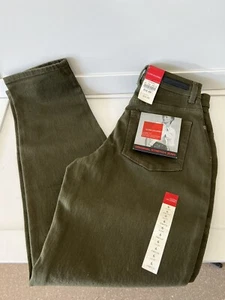Jeans Gloria Vanderbilt originali classici elasticizzati esercito verde oliva taglia 6 corti nuovi con etichette - Foto 1 di 3