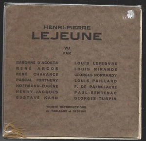 HENRI PIERRE LEJEUNE VU PAR ... 30 REPRODUCTIONS DE TABLEAUX ET DESSINS . N°té - Bild 1 von 1