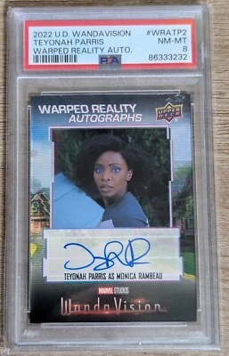 Upper Deck WandaVision Warped Reality 2022 PSA 8 automático Teyonah Parris #WRA-TP2 Foto 1 de 2