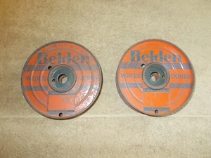 VINTAGE BELDEN DRAHT KFZ METALLSPULEN LEER GAS ÖLSTATION - Bild 1 von 10
