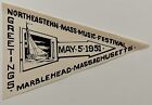 1951 NORTHEASTERN MASSACHUSETTS MUSIC FESTIVAL PENNANT STICKER, MARBLEHEAD, MA