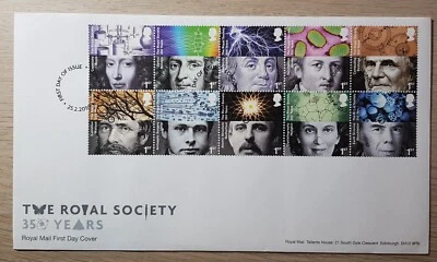 Great Britain: SG3026-3035; Royal Society; First Day Cover (FDC) - image 1 of 2