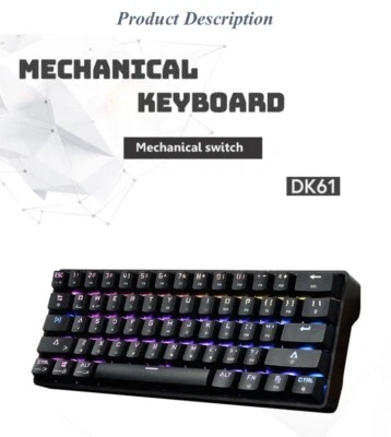 Dk61 Mechanical Keboard Real Rgb / Dual Injection Keycap / Quick Swap Switch - Image 1 of 4