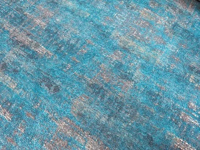 Dirty Look Blue Fabric Home Decor Curtains Upholstery Material 140cm Wide Canvas - Image 1 of 4