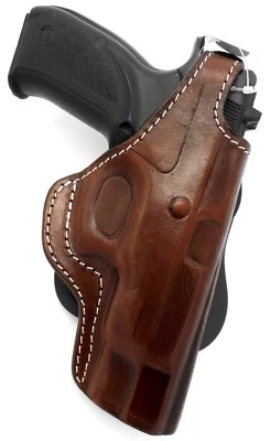 Funda de paleta giratoria de cuero marrón para mano derecha para CZ-75B, 4,6" Foto 1 de 4