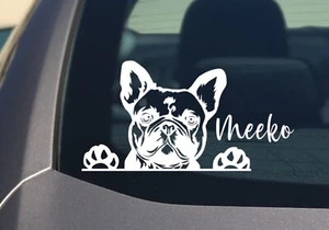 French Bulldog Peeking Dog Car Decal Vinyl Sticker Frenchie Love Frenchies Gift - Bild 1 von 12