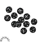 ACRYLIC SPACER BEADS SPARKLE CHOOSE STAR/ROUND BLACK or WHITE with SILVER 100pcs